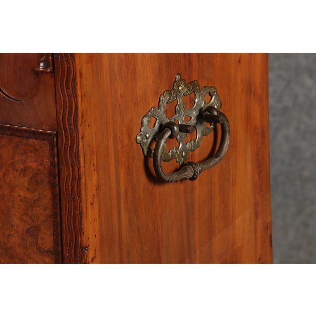Antique Baroque Facade Half Cabinet in Walnut, 1700 For Sale - Image 11 of 18