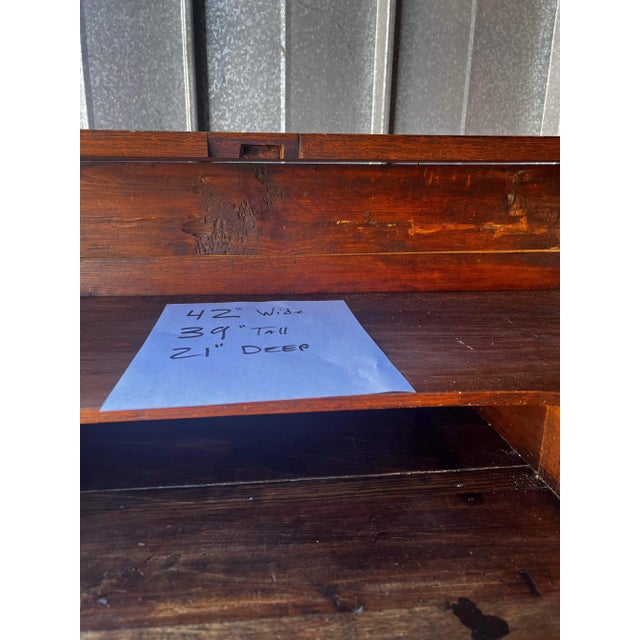 Wood Antique 19th Century Walnut French Provincial Slant Front Secretary Desk For Sale - Image 7 of 11