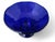 Hand blown cobalt blue glass compote bowl, Japan, c1980s. Uneven rim with clear ball stem on footed pedestal. Excellent...