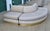 Ivory Sectional Sofa With Brass Plinth Base For Sale - Image 8 of 18