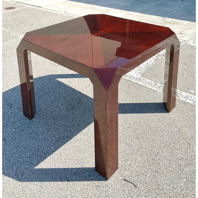 Vintage Lacquered Inlay Game Table For Sale - Image 17 of 18