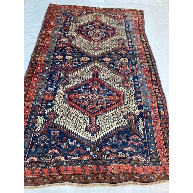 Tribal 1920s Vintage Antique N.West Persian Rug For Sale - Image 3 of 10