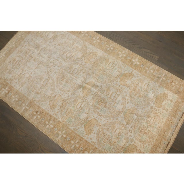 Traditional Vintage Ivory Balouch Pictorial Rug - 2'11" x 5' For Sale - Image 3 of 8