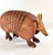 Brown Vintage Hand-Carved Wooden Armadillo Sculpture – Signed Folk Art Figure 1991 – Articulated Accordion Body For Sale - Image 8 of 12