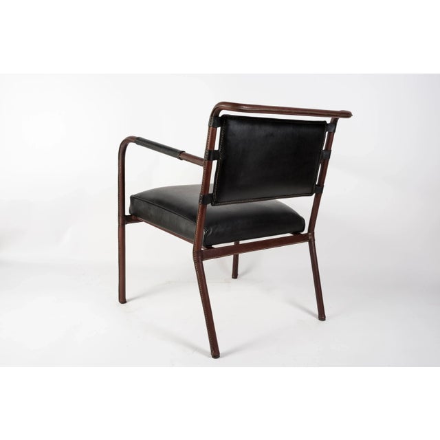 Leather Armchair by Jacques Adnet, 1950s For Sale - Image 9 of 11