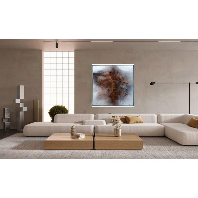 Contemporary Ovidiu Kloska, Between Gravity and the Desire to Fly, Mixed on Canvas For Sale - Image 3 of 8