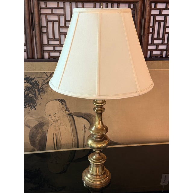 Stiffel Vintage Brass Table Lamp For Sale - Image 4 of 12
