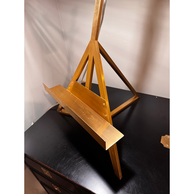 Vintage Mid-Century Modern Adjustable Brass Display Lamp For Sale - Image 12 of 12
