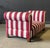 Red and White Striped Antique French Day Bed For Sale - Image 4 of 8