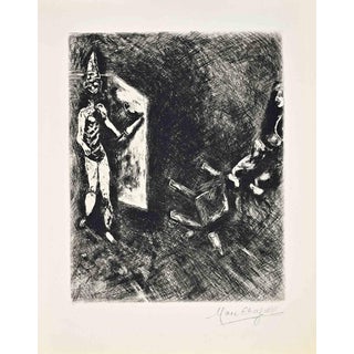 Marc Chagall, La Mort et le Malheureux, 1952, Etching For Sale