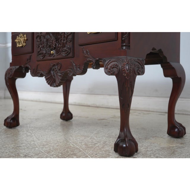 1990s Kindel Winterthur Ball & Claw Mahogany Lowboy For Sale - Image 16 of 18