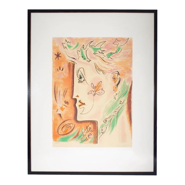1970 “Surrealist Woman” Lithograph by André Masson For Sale