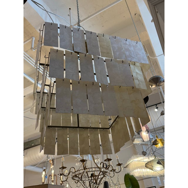 Mermelada Estudio for Cb2 Celina Capiz Shells Tiered Chandelier For Sale In San Francisco - Image 6 of 15