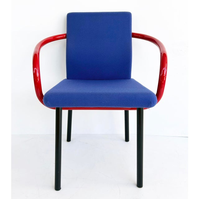 Postmodern 1980s Knoll Ettore Sottsass "Mandarin" Post-Modern Dining Chairs, Set of 6 For Sale - Image 3 of 18