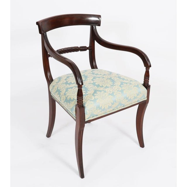 A fabulous set of eight Regency Period, Scottish, George III mahogany dining chairs, Circa 1820 in date. The set...