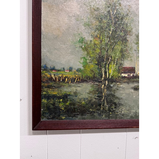 Wood 19th Century Flemish Oil on Canvas For Sale - Image 7 of 9