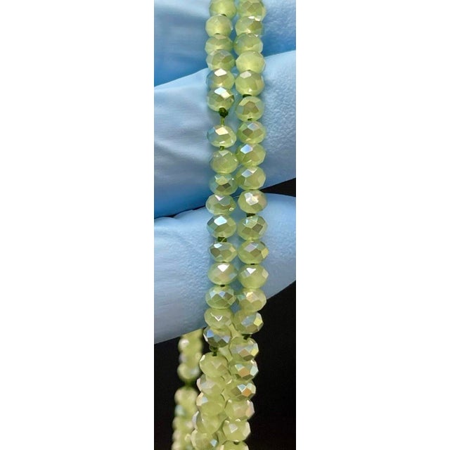 1930s 1930s Green Jadeite Art Déco Style Opera Length Necklaces, Two For Sale - Image 5 of 9