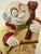 Ceramic Vintage 1970s Bisque Porcelain Clown With Cello Bell For Sale - Image 7 of 9