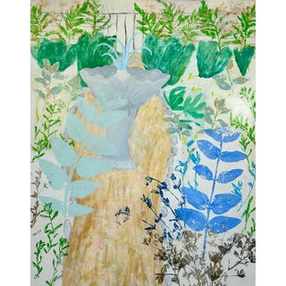 Grandmothers Garden Organic Modern Acrylic Painting For Sale