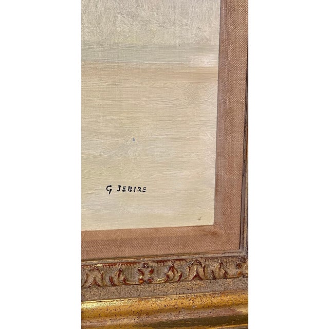 Post Impressionist Gaston Sebire, French Post Impressionist Oil Painting Floral Roses, Vase Gaston Sebire Flowers, c.1960 For Sale - Image 3 of 9