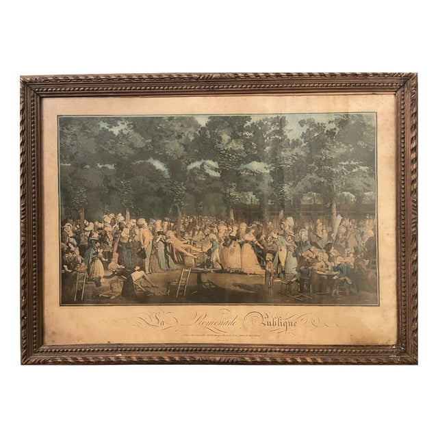 Louis-Philippe Debucourt, The Public Promenade, 1790s, Etching, Framed For Sale