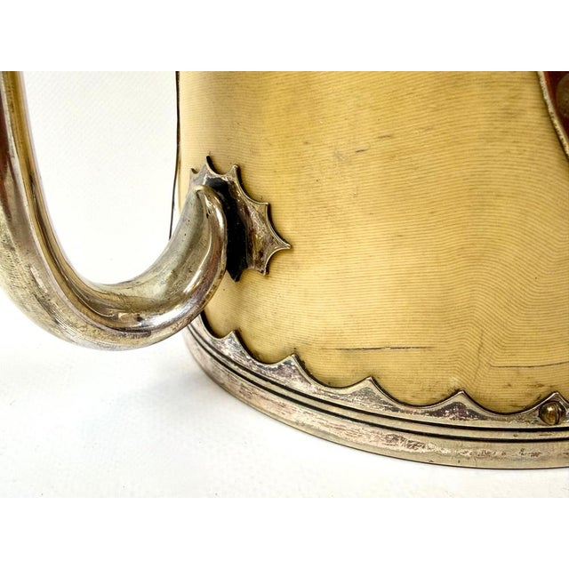 Ivory Victorian Sheffield Silver Plate and Oak Three Handle Trophy Cup, 1890s For Sale - Image 8 of 13