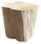Tree Trunk Side Table Solid Mango Wood Bleached Finish Modern Organic For Sale