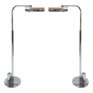 1960s Charles Hollis Jones Chrome Ball Line Reading Lamp For Sale