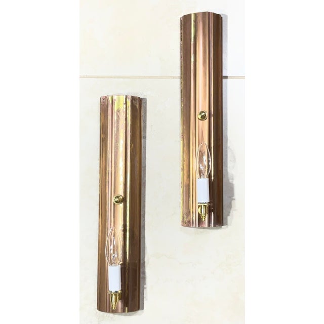 One of a Kind Pair of Joseph Malekan Repurposed Solid Bronze Sconces For Sale - Image 10 of 16