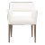 White Mid-Century Style Dining Arm Chair For Sale