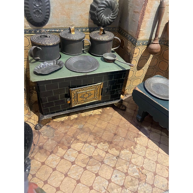Late 20th Century Antique Kitchen Diorama 35 Pieces, Label Reading g.a.. Schwarz Pennsylvania German For Sale - Image 5 of 10
