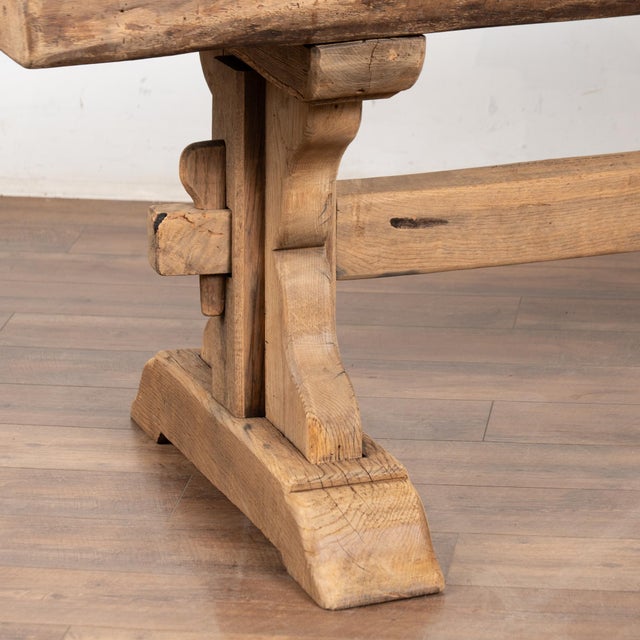 19th Century Bleached French Oak Long Dining Table For Sale - Image 4 of 14