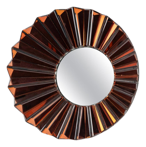 20th Century Wall Mirror Red Glass Plate Simba Model attributed to Olivier De Schrijver