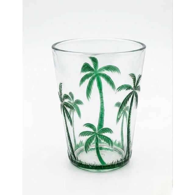 Italian Italian-Designed Tropical Palm Tree Acrylic Tumblers - Set of 6 For Sale - Image 3 of 12