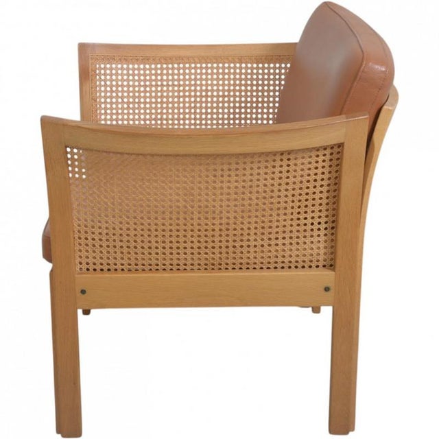Brown Plexus Chair in Cognac Leather by Illum Wikkelsø, 1970s For Sale - Image 8 of 14
