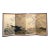 Hand-Painted Japanese Four Panel Byōbu Folding Screen With Mandarin Ducks, Signed and Sealed, Mid-20th Century For Sale
