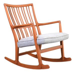Oak Ml33 Rocking Chair by Hans J. Wegner for A/S Mikael Laursen, 1950s