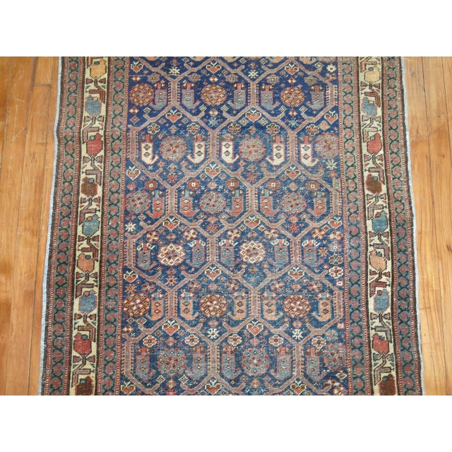 Antique Zabihi Collection Navy Persian Runners - A Pair - 3'4" x 17'2" For Sale - Image 9 of 10