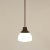 This bar hanging lamp was manufactured in Germany in the 1920s and is made from brass with a milk glass diffuser. European...