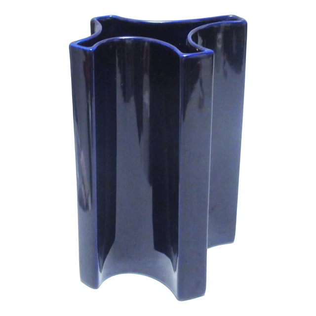 Indigo Vase by Angelo Mangiarotti for Fratelli Brambilla, 1960s For Sale