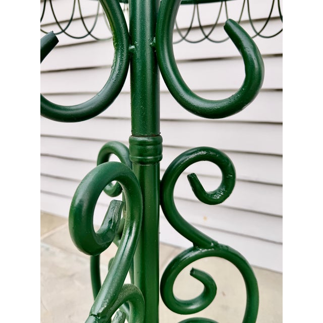 Three-Tier Circular Wire and Wrought Iron Plant Stand, Mid 20th Century For Sale - Image 14 of 16