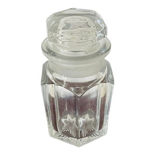 Gorgeous Antique Bohemian Cut Glass Bottle For Sale