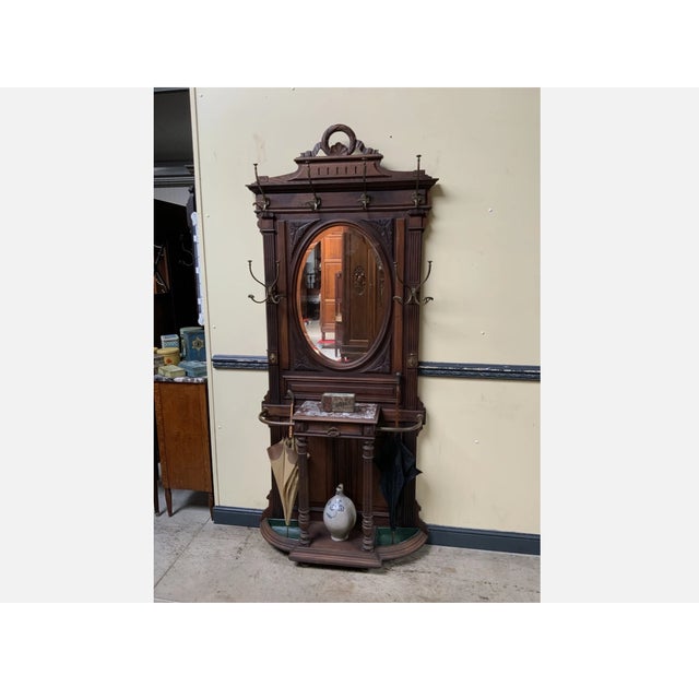 1900 - 1909 Antique Art Nouveau Wardrobe, 1900 For Sale - Image 5 of 16
