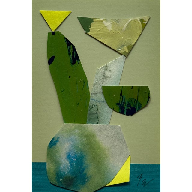 Abstract "Petal 4" Original Mixed-Media Collage on Paper by Zac Woodiel For Sale - Image 3 of 10