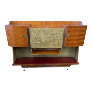 Rare Wall Cabinet Bar in Rosewood by La Permanente Mobili Cantu