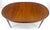 Very Fine Oval Walnut Banded 68” Long Dining Table w/ 2 Leaves MINT For Sale - Image 11 of 18