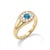 Elevate your jewelry collection with this refined gemstone signet ring, Expertly crafted in 18K gold plating over 925...