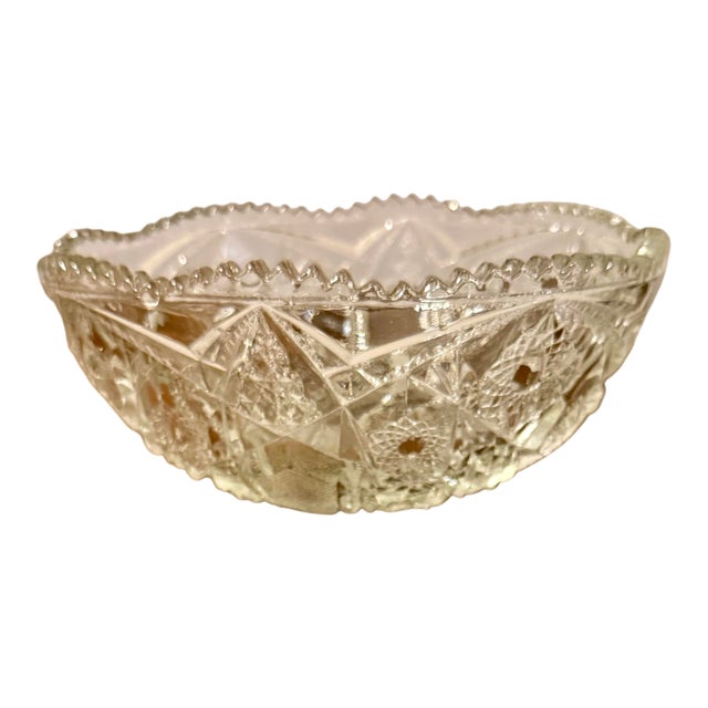 American Brilliant Cut Glass Bowl For Sale