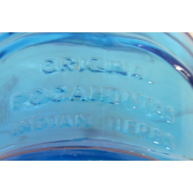 Wheaton Nj Pocahontas Indian Herbs 2pc Pair Blue Glass Salt Pepper Shakers 4926b For Sale - Image 13 of 16