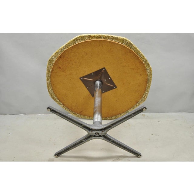 Mid Century Modern Seashell Resin Top Aluminum Propeller Base Dining Table For Sale - Image 15 of 16